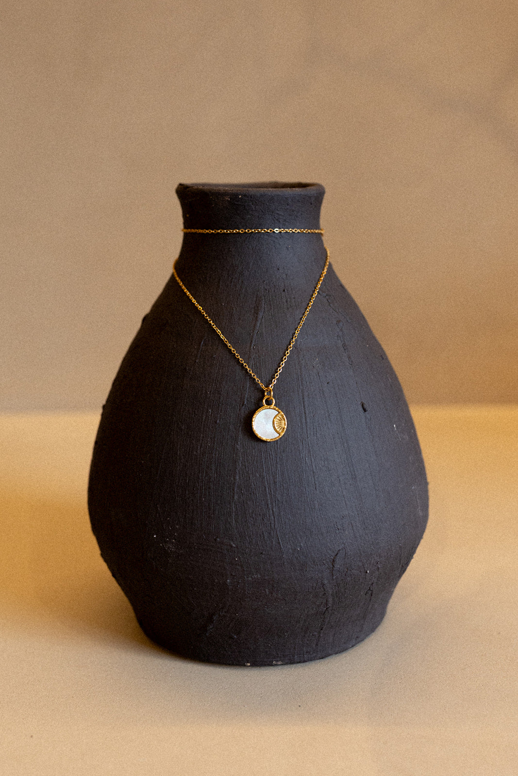 Shell Moon Sun Necklace
