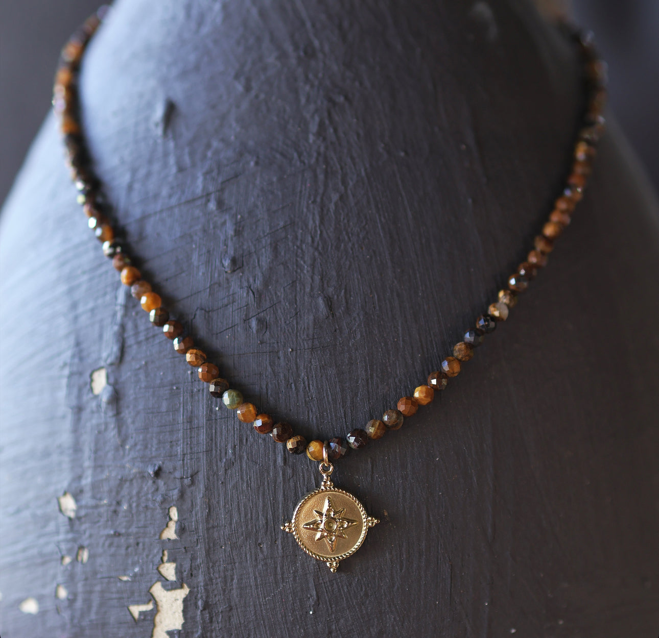 Tiger’s Eye Natural Stone Necklace