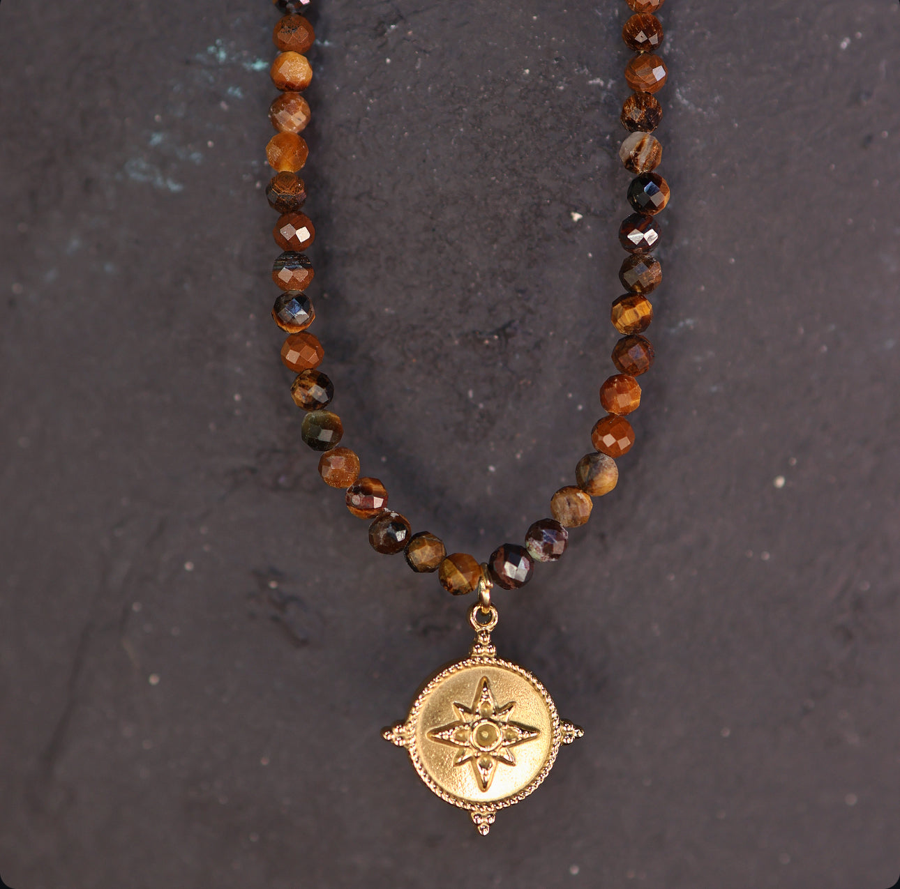 Tiger’s Eye Natural Stone Necklace