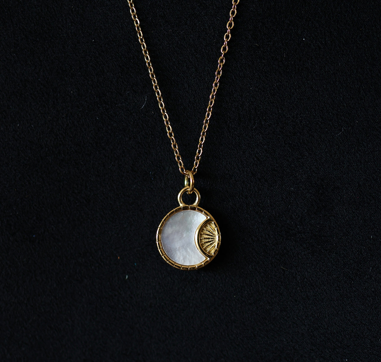 Shell Moon Sun Necklace