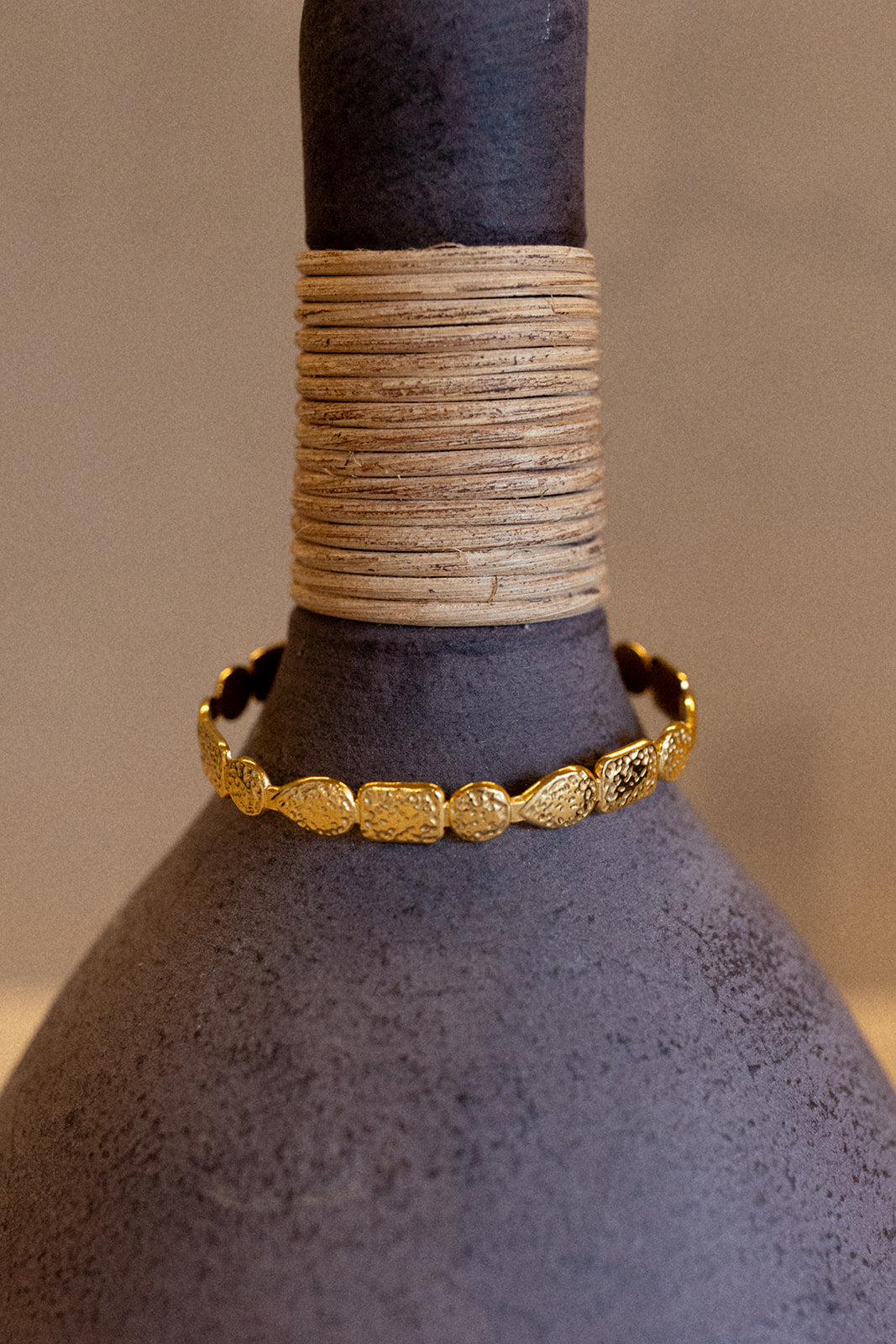 Hammered Irregular Cuff Bangle