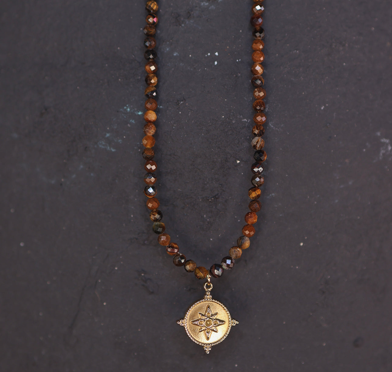 Tiger’s Eye Natural Stone Necklace