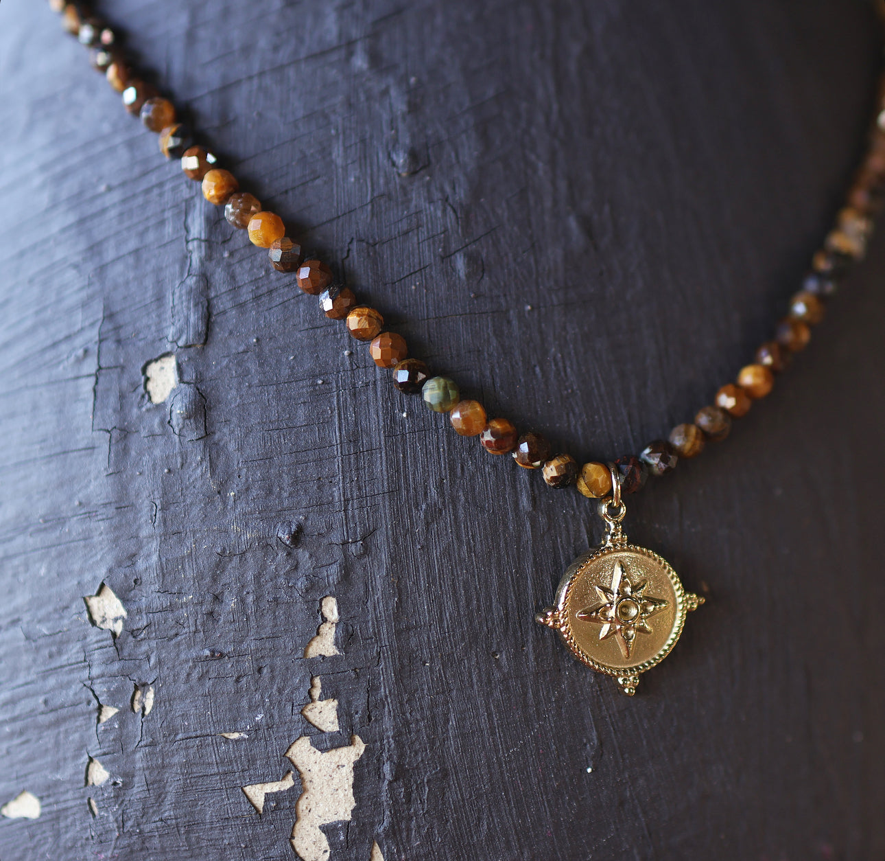 Tiger’s Eye Natural Stone Necklace